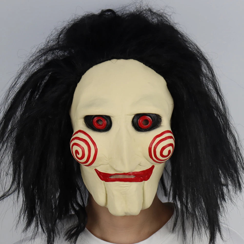 Horror Demon Jigsaw Saw Mask Cosplay Spiral:From the Book of Saw Scary Killers Latex Helmet Halloween Party Costume Props