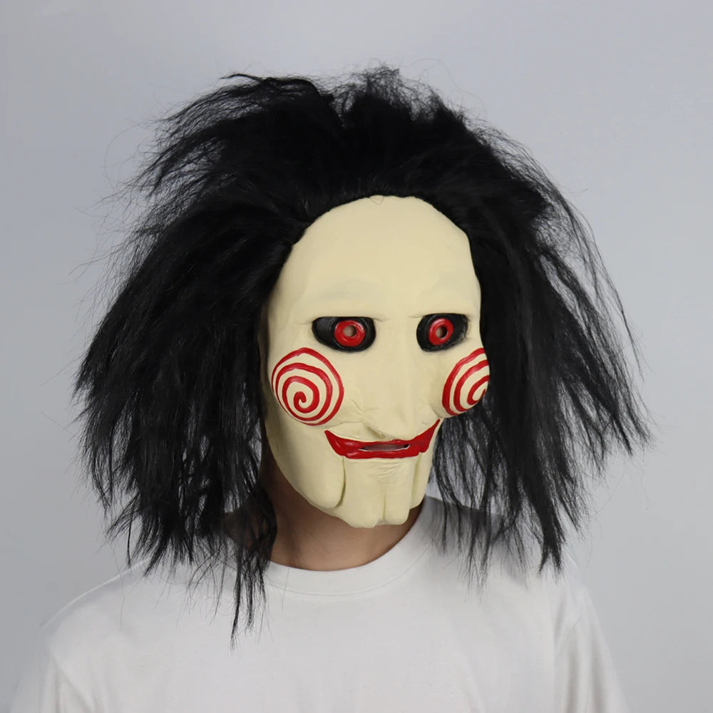 Horror Demon Jigsaw Saw Mask Cosplay Spiral:From the Book of Saw Scary Killers Latex Helmet Halloween Party Costume Props