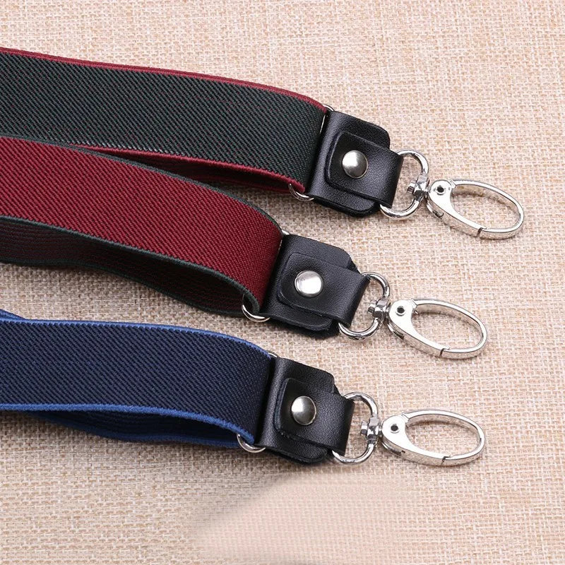 2.5cm Width Suspenders 3 Hooks Y Back Women Elastic Suspender Hook Lock Retro Braces Suspensorios