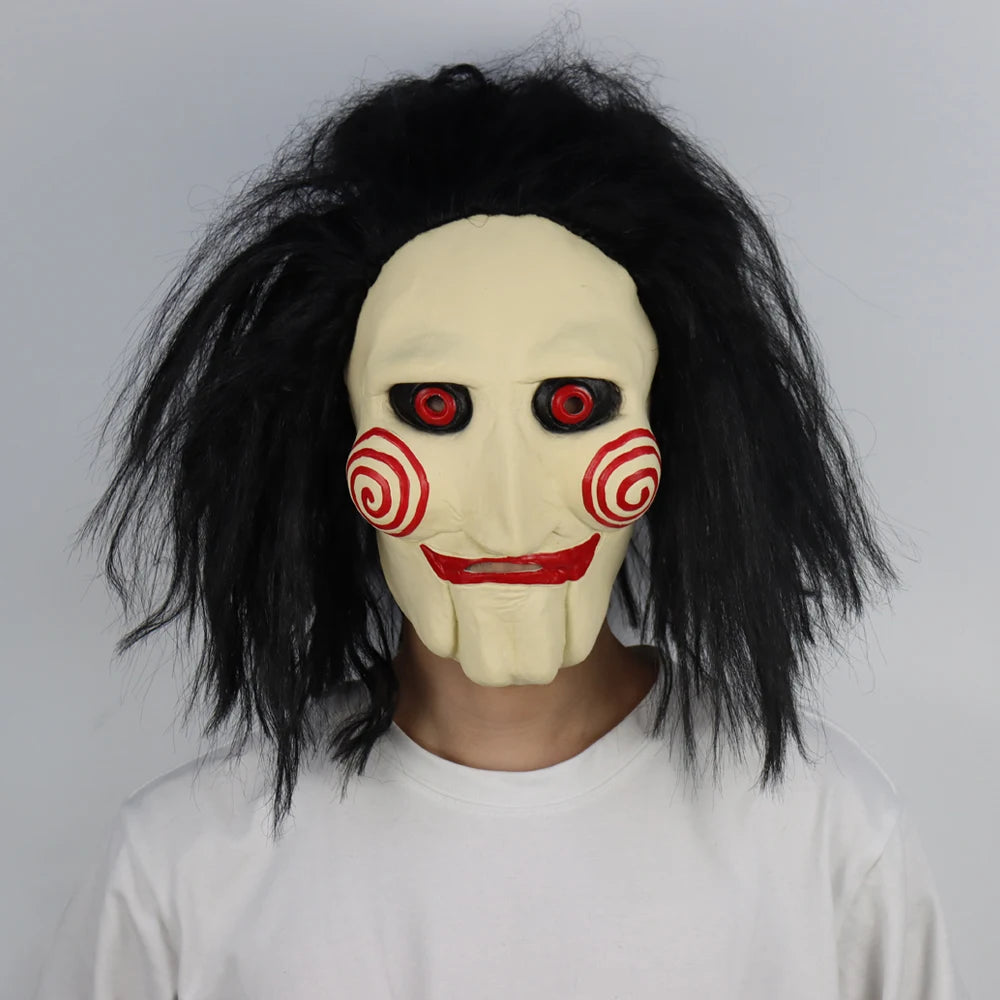 Horror Demon Jigsaw Saw Mask Cosplay Spiral:From the Book of Saw Scary Killers Latex Helmet Halloween Party Costume Props