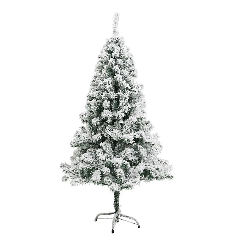 Artificial Christmas Tree Pine White Big Nordic Flocking 2022 New Year Decoration Led Door Wall Ornaments Souvenirs Scenes Decor