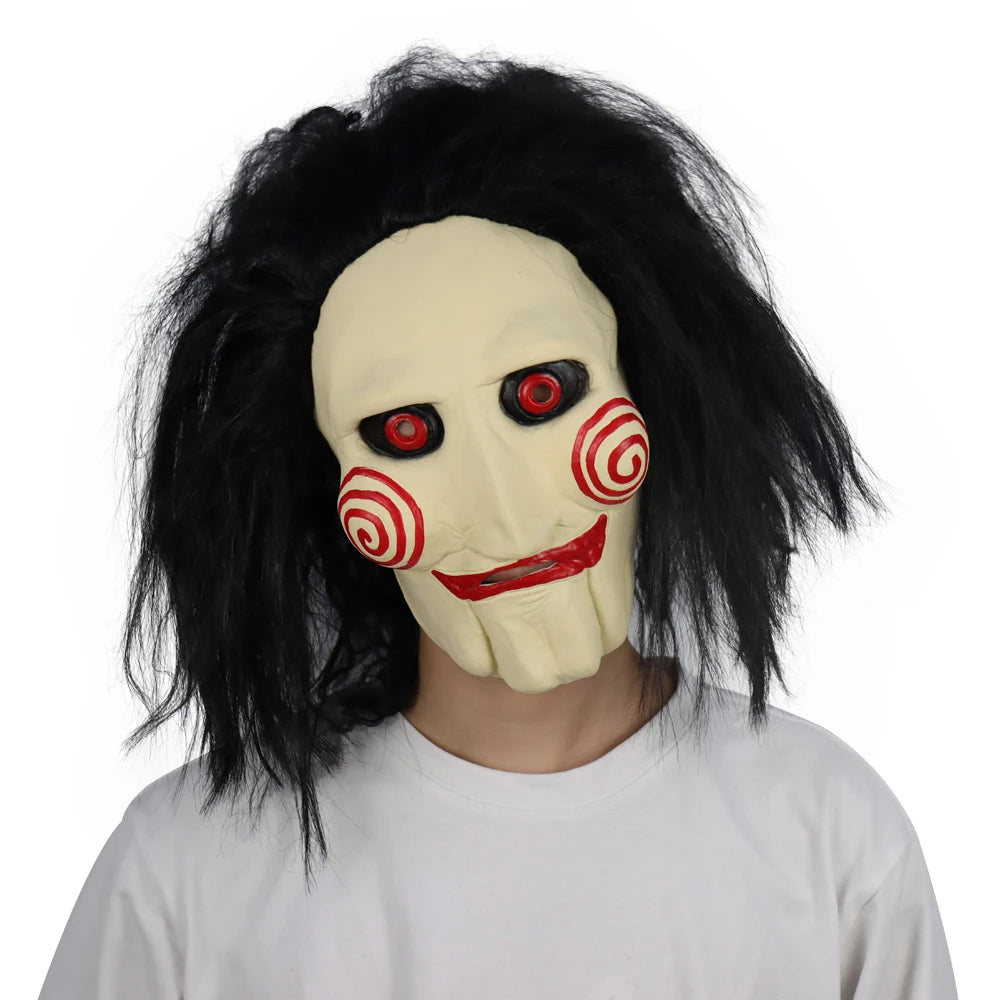 Horror Demon Jigsaw Saw Mask Cosplay Spiral:From the Book of Saw Scary Killers Latex Helmet Halloween Party Costume Props