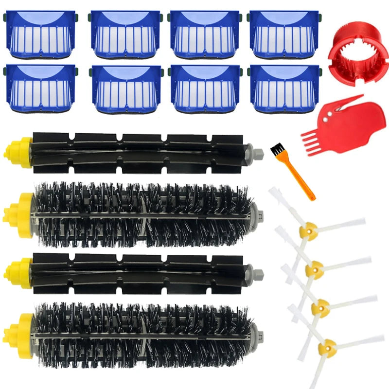 Replacement Part Kit For iRobot Roomba 600 Series 610 620 625 630 650 660 Vacuum Beater Bristle Brush+Aero Vac Filter+side Brush