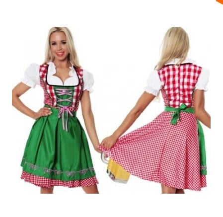 XS-L  Ladies Summer Thin Oktoberfest Beer Costume