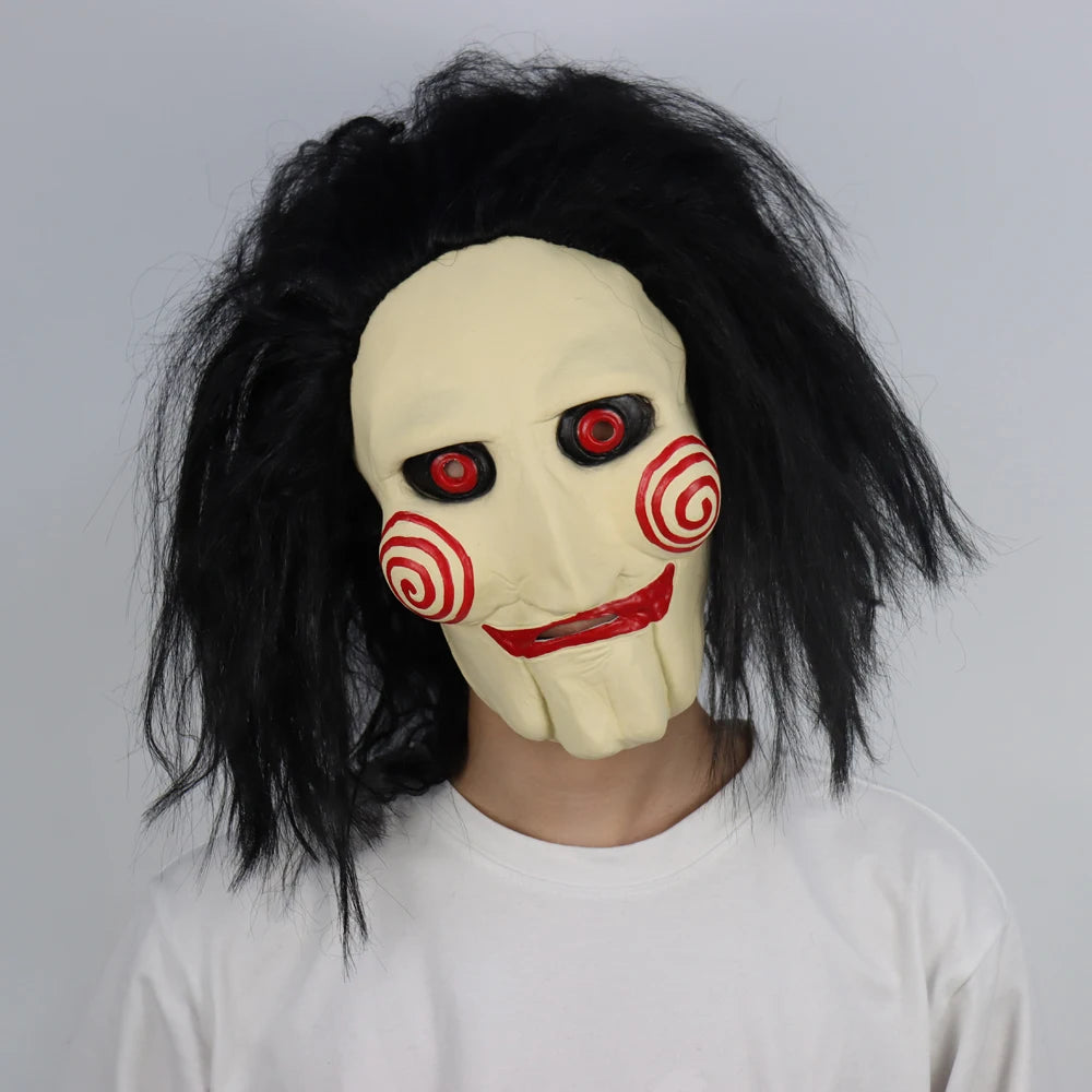 Horror Demon Jigsaw Saw Mask Cosplay Spiral:From the Book of Saw Scary Killers Latex Helmet Halloween Party Costume Props