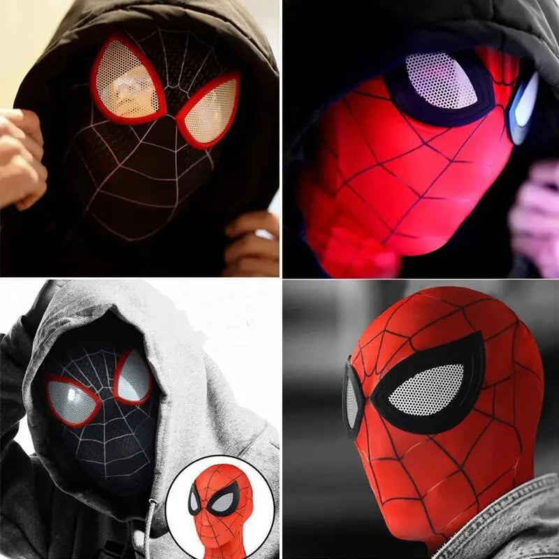 Spiderman Mask Superhero Miles Morales Peter Parker Spider Man Cosplay Masks Spider Helmet Halloween Costume Props for Adults