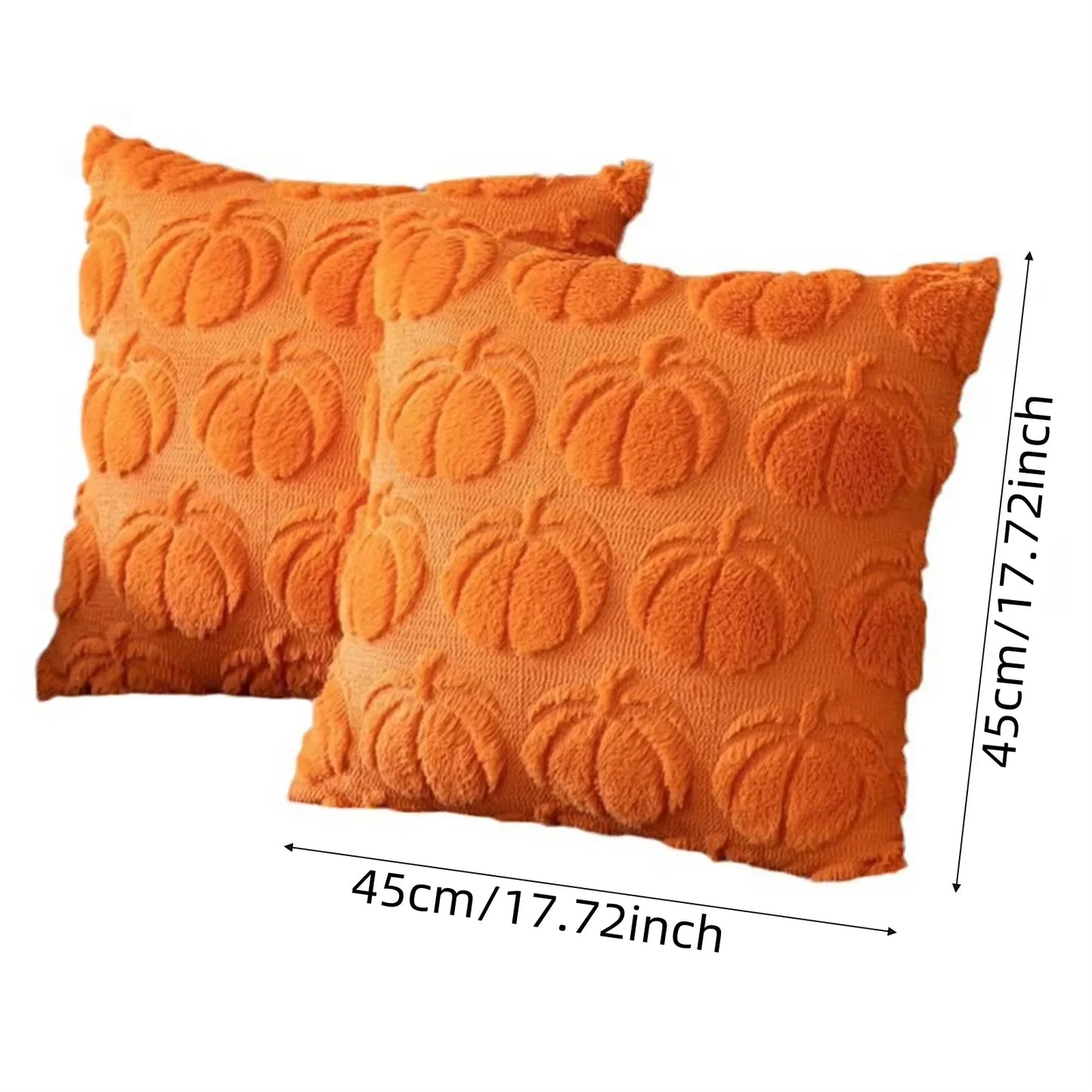 1pc 45*45cm Autumn Pumpkin Cushion Cover Pillow Cover Thanksgiving Decor Pillowcase PV Fleece Home Pillowcase for Couch Pillow