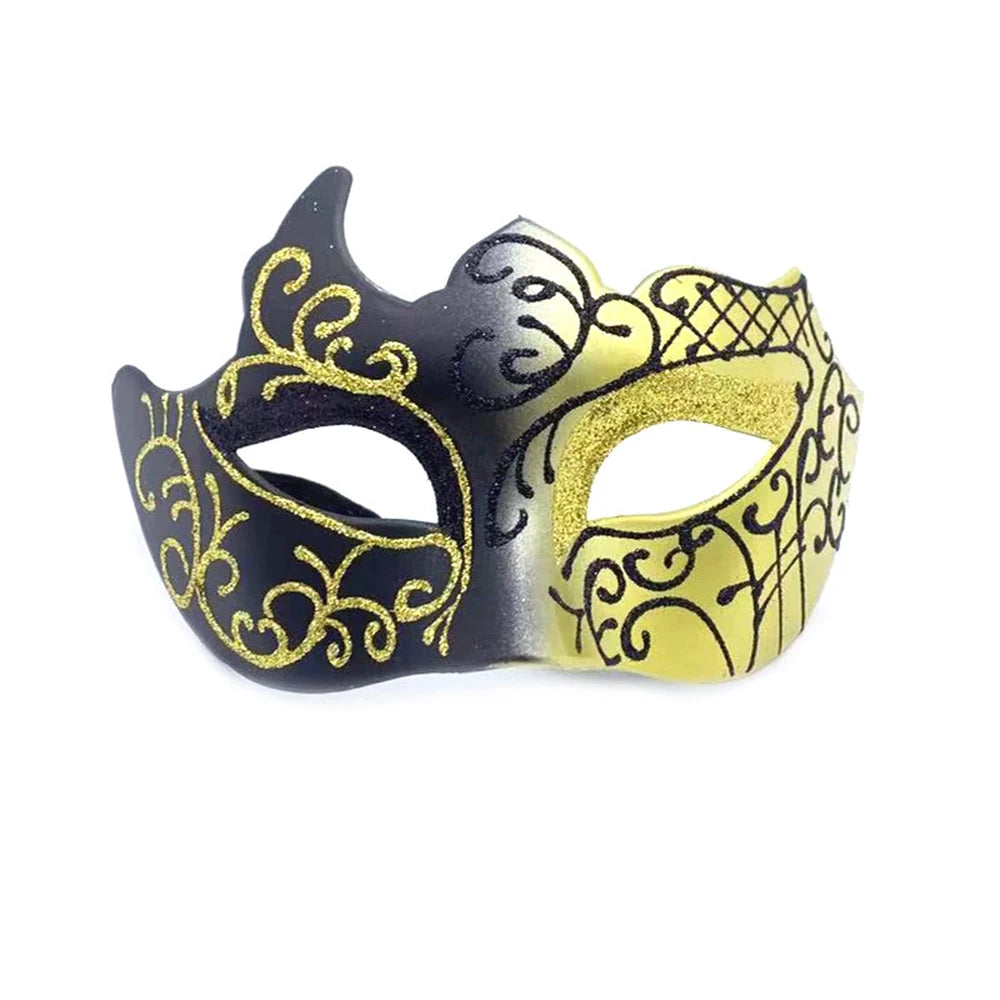 Retro Painted Half Face Masquerade Mask for Women and Men, Venice Mask, Halloween Costume Accessories, Cosplay Party Props