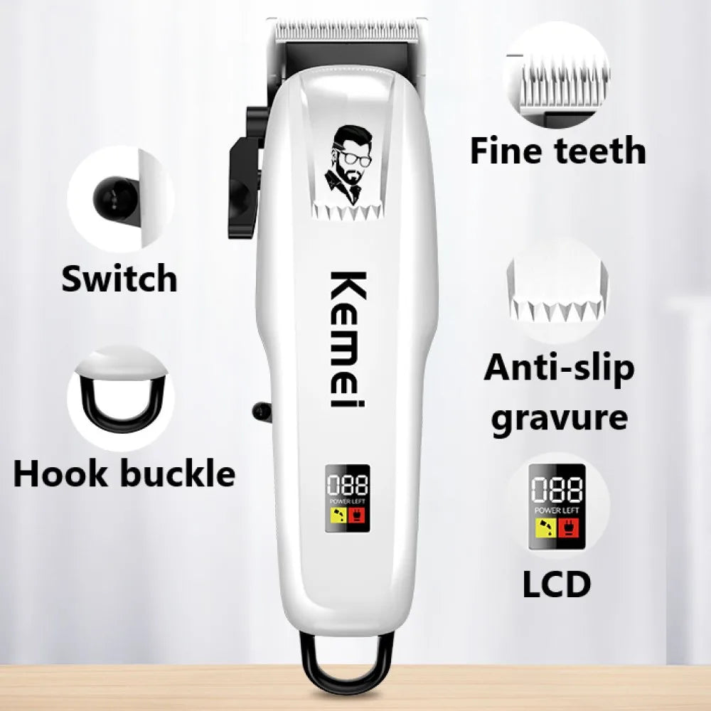 Kemei Professional Hair Clipper Rechargeable Hair Trimmer For Men Shaver Hair Cutting Machine Barber Accessories Cut Machin