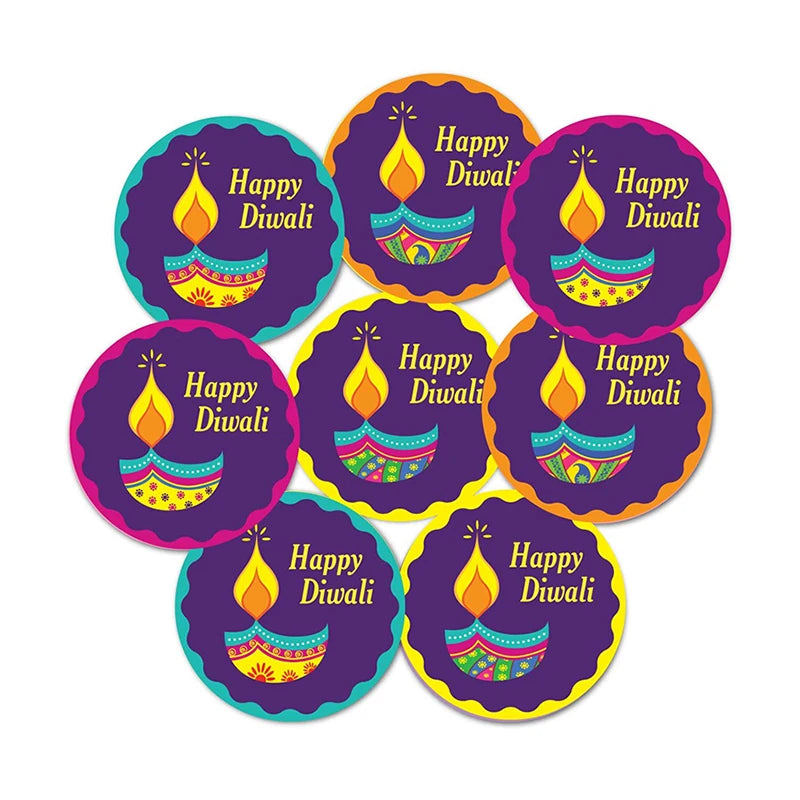 Happy Diwali Party Stickers, Light Festival Party Gift decorations