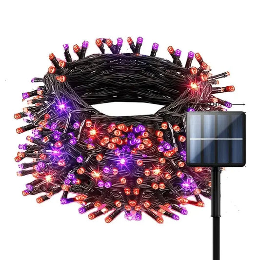 39ft 100LED Purple And Orange,Green Halloween Lights, Halloween String Lights 8 Modes Outdoor Waterproof Lights For Decoration