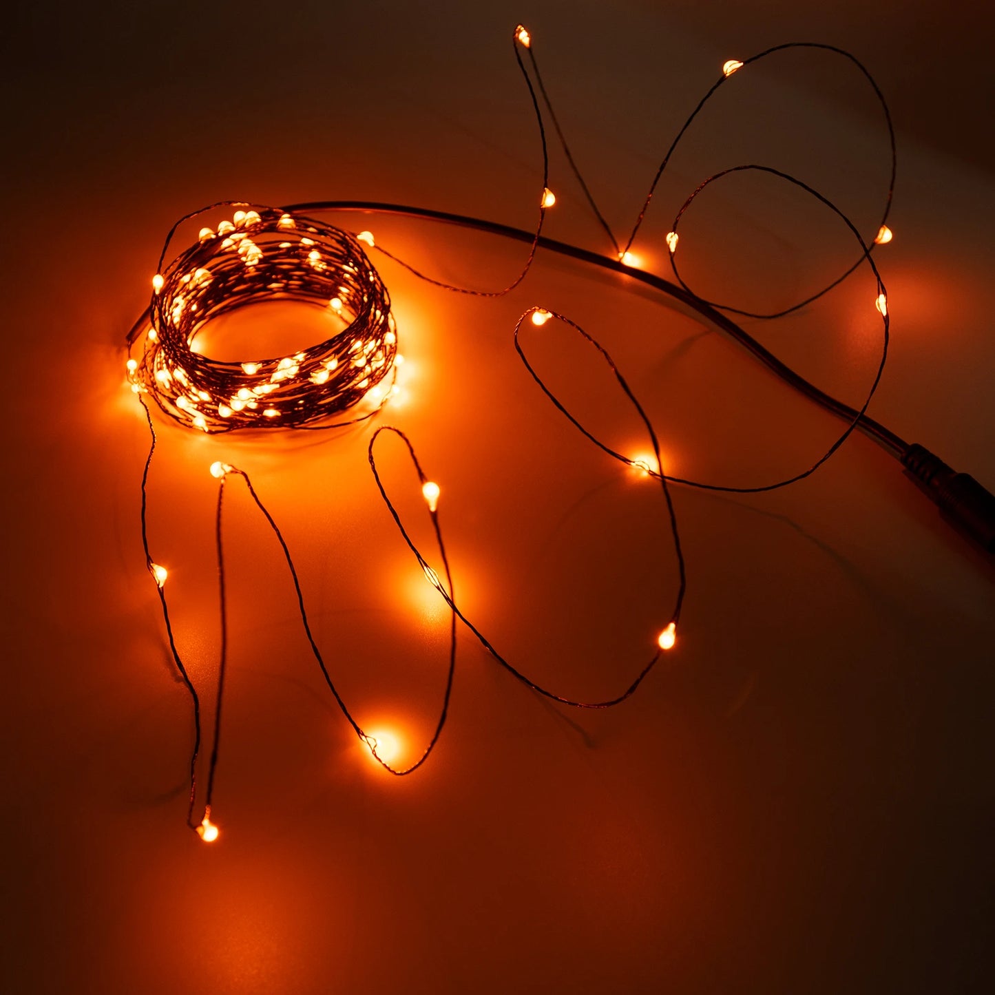 Orange Purple Halloween String Lights 10M 20M Black Wire Fairy Lights for Halloween Christmas Home Decoration Plug Outdoor