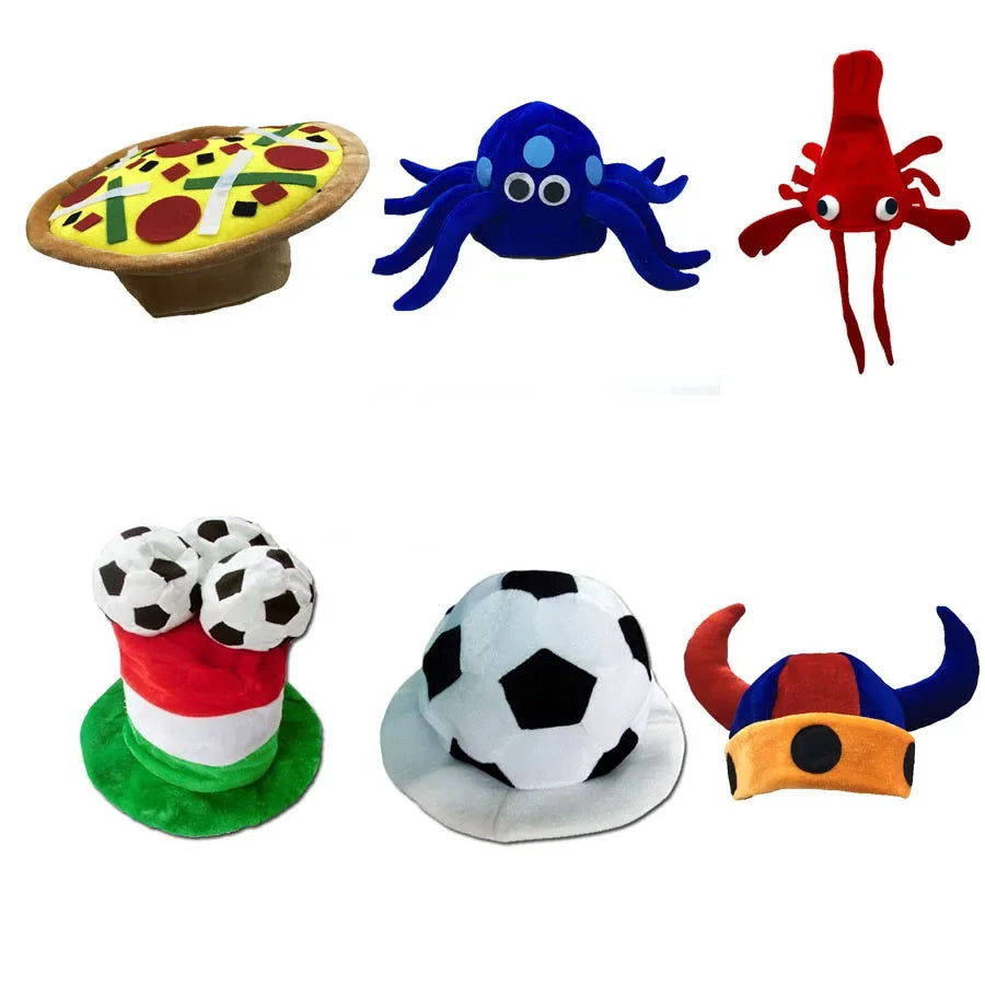 Kids Children Adult Pizza Hamburger Roasted Turkey Football Lobster Clown Hat Silly Costume Party Favors Easter Props  Halloween