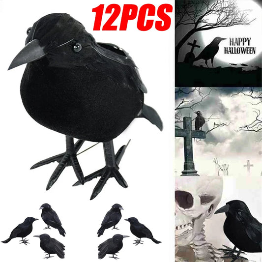 Halloween Decoracion Simulation Black Crow Raven Bird Repellent Pest Control Pigeon Repellent Garden Decoration Outdoor