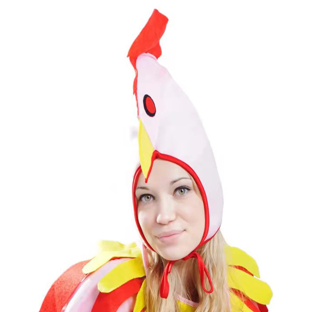 Cartoon Easter Hen Cosplay Costume Thanksgiving Turkey Disguise Adult Clothes Hat Outfits Halloween Carnival Party Suit