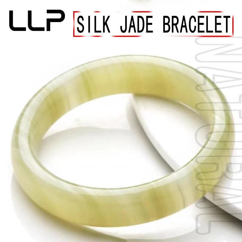 A-Grade Natural Afghanistan Silk Jade Bangle Simple Personalized Exquisite Best Selling Fashion Luxury Jewelry