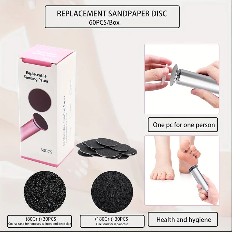 Electric foot grinder foot grinding to remove calluses electric pedicure machine adjustable speed belt replacement sandpaper