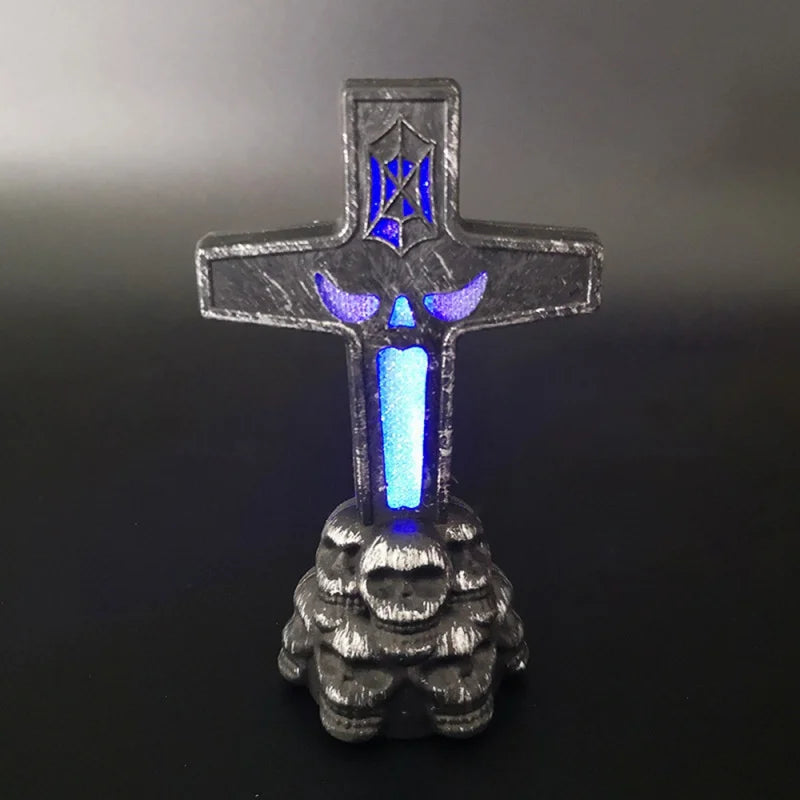 Halloween Tombstone Decorations LED Light Up for Halloween Party Glowing Supplies Haunted House Graveyard Indoor Outdoor Decors