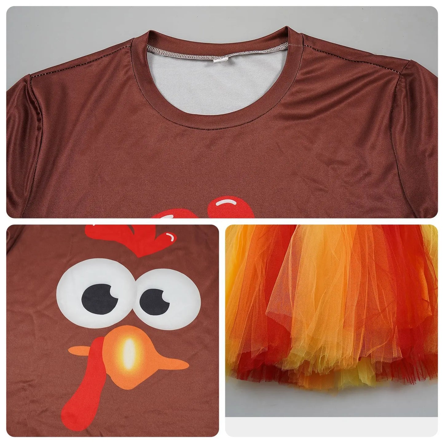 Halloween, Thanksgiving, Party, Turkey Dress, Cos Dress, Festival Performance, Fluffy Dress, Cosplay, Animal Role Playing Dress