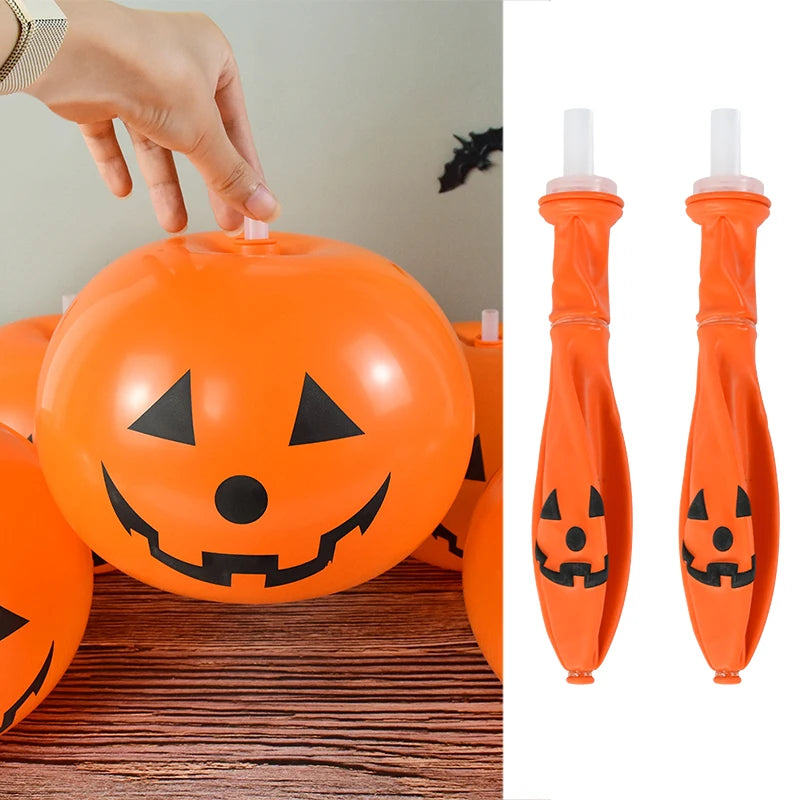 12inch 5Pcs Halloween Latex Balloons Pumpkin Ghost Festival Balloons Halloween Decorations Home Outdoor Halloween Pumpkin Decor