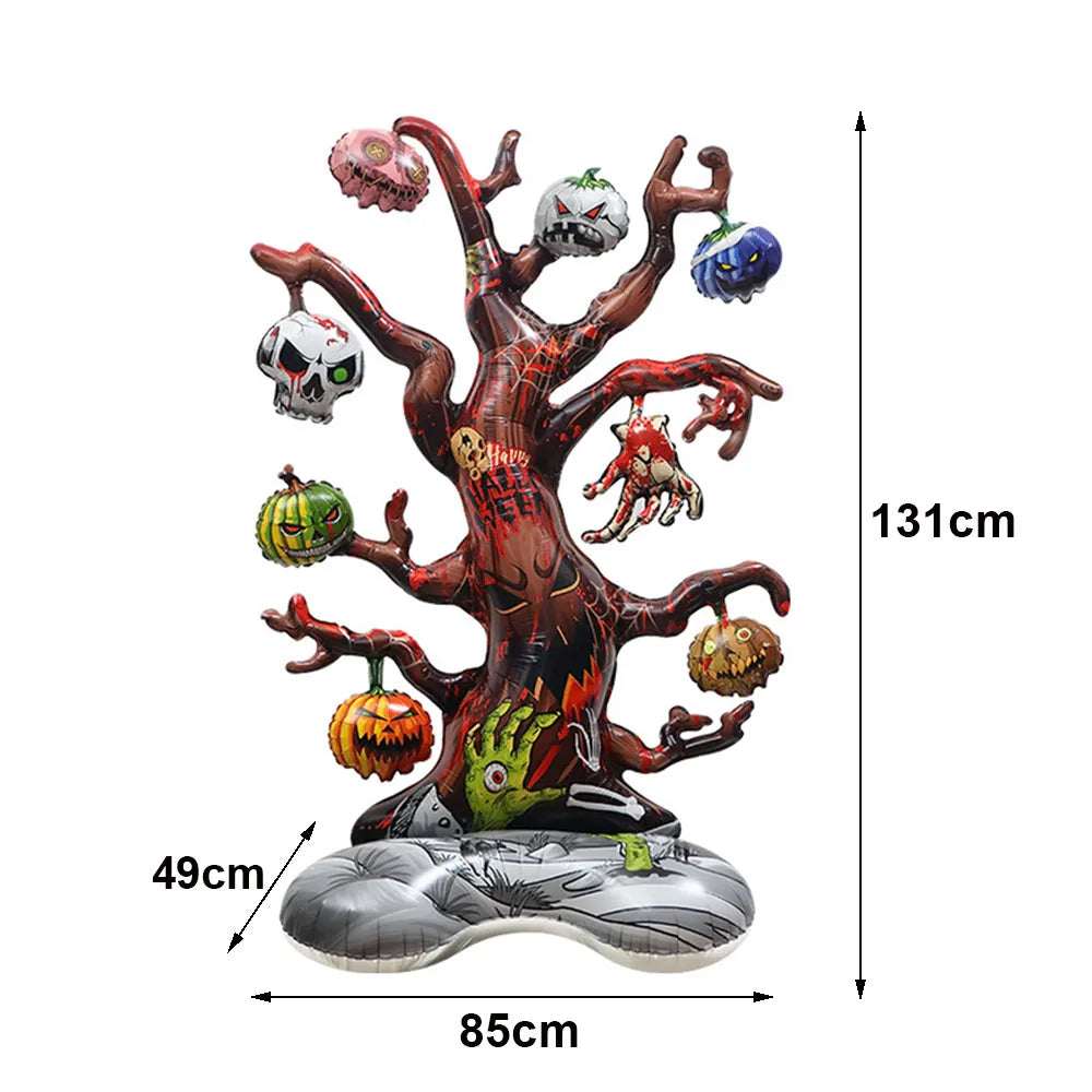 Halloween Inflatable Ghost Tree Balloons Pumpkins Mummy Miko for Outdoor Indoor Yard Halloween Party Kids Inflatable Toy Decor