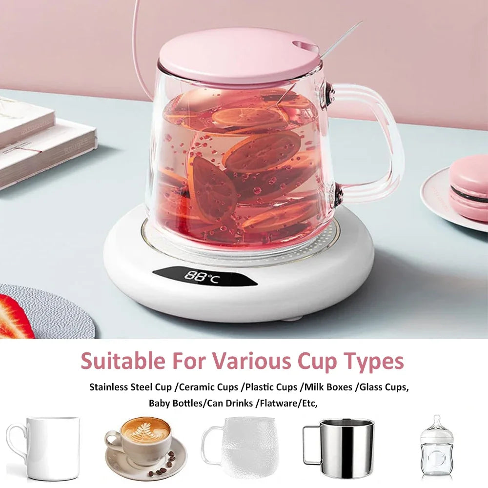 Mug Warmer USB Cup Heater Electric Coffee Milk Tea Water Heating Pad Thermostatic Coasters Cup Warmer for Home Office Mug Heater