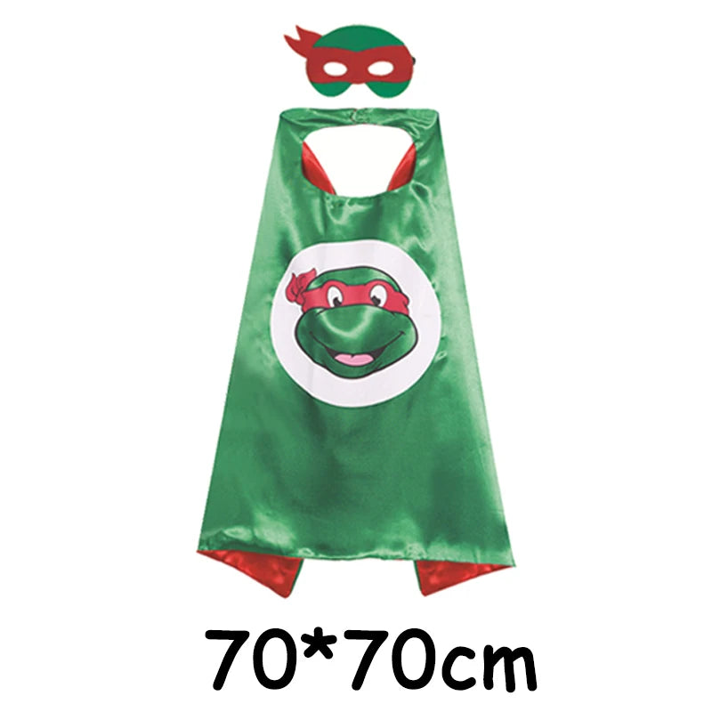 Cartoon Ninja Turtle Cloak Toy Set Halloween Character Party Cosplay Costume Mask Cloak Kid’s Toys Ninja Mask Set