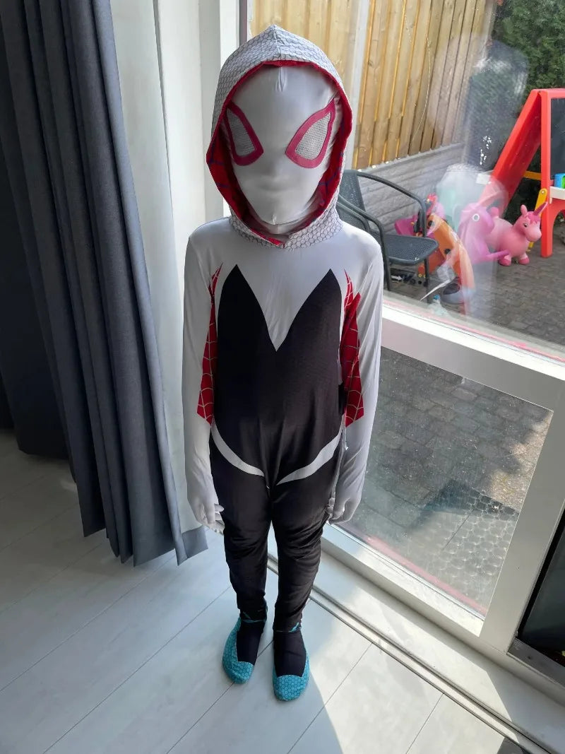 3D Kids Women  Spider Gwen Costume Gwendolyn Maxine Stacy Zentai Suit Spidergirl Cosplay Halloween Costumes For Girls