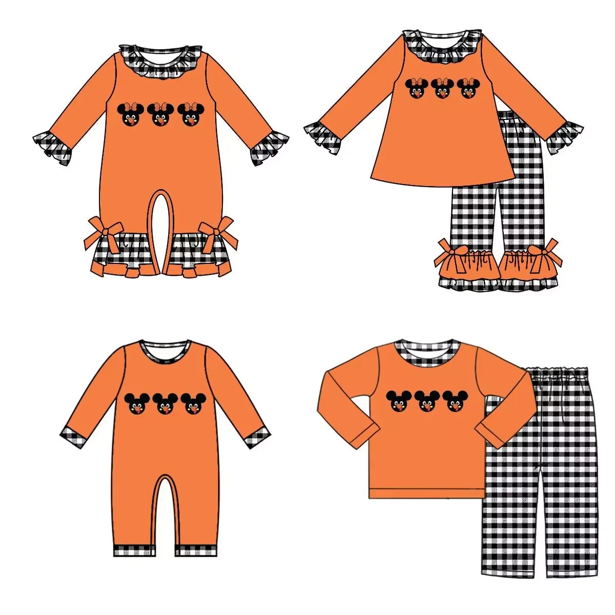 Thanksgiving Costumes Toddler Boys Outfits Baby Girls Clothes Turkey Pattern Long Sleeve Pants Sets Jumpsuits Boutique Kids Sets