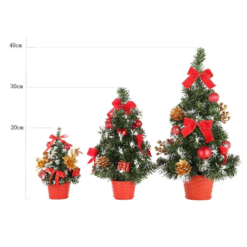 20/30/40cm Christmas Tree Home Bedroom Party Decorations  Artificial Christmas Tree Children DIY Handicraft 2023 New Year Gift