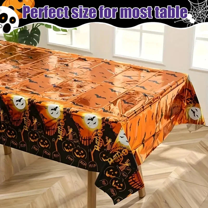 Halloween Decorations Disposable Plastic Halloween Tablecloth | Halloween Party Decorations Supplies For Table Backdrop Banner