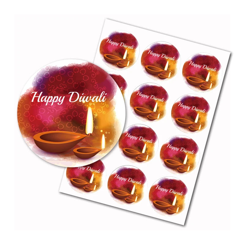 Happy Diwali Party Stickers, Light Festival Party Gift decorations