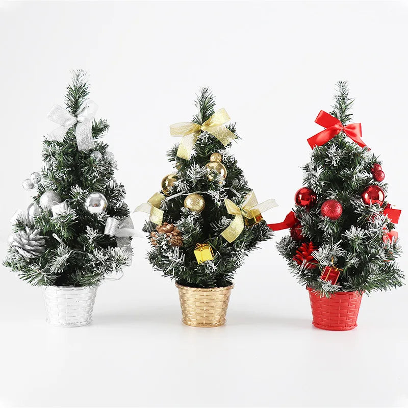 20/30/40cm Christmas Tree Home Bedroom Party Decorations  Artificial Christmas Tree Children DIY Handicraft 2023 New Year Gift