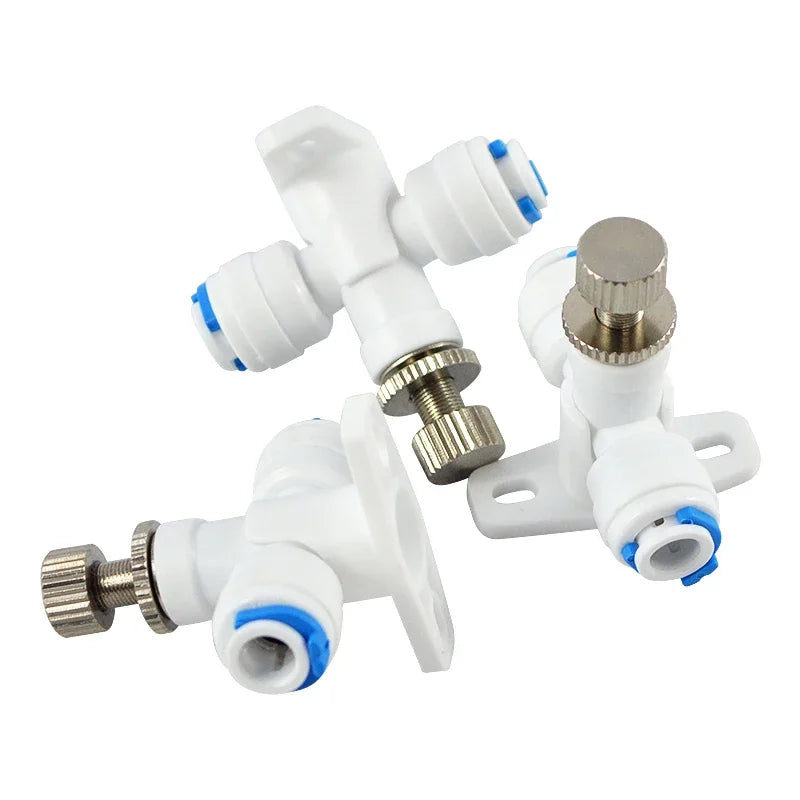 ATWFS 1pcs 1/4'' Flow Control Valve RO Reverse Osmosis Membrane Water Purifier Waste Water Regulator Control Valve