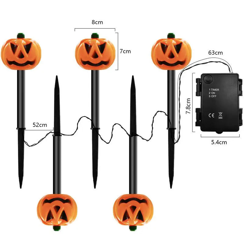 Halloween Jack-o-lantern Solar Energy Charge Lamp Outdoor Waterproof Garden Yard  Landscape Decoration Light Fest Pumpkin Lamp