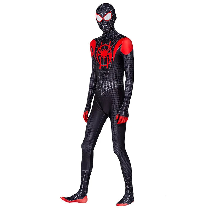 Spiderman Costume Spider Man Black Panther Iron Man Spider Gwen Cosplay Zentai Jumpsuit Bodysuit Halloween Costume Adult Child