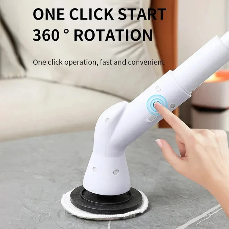 2000mAh 6-in-1 Electric Cleaning Brush Adjustable Speed Wireless Rotary Clean Brush Shower Cleaning Brush Kitchen Bathroom Home