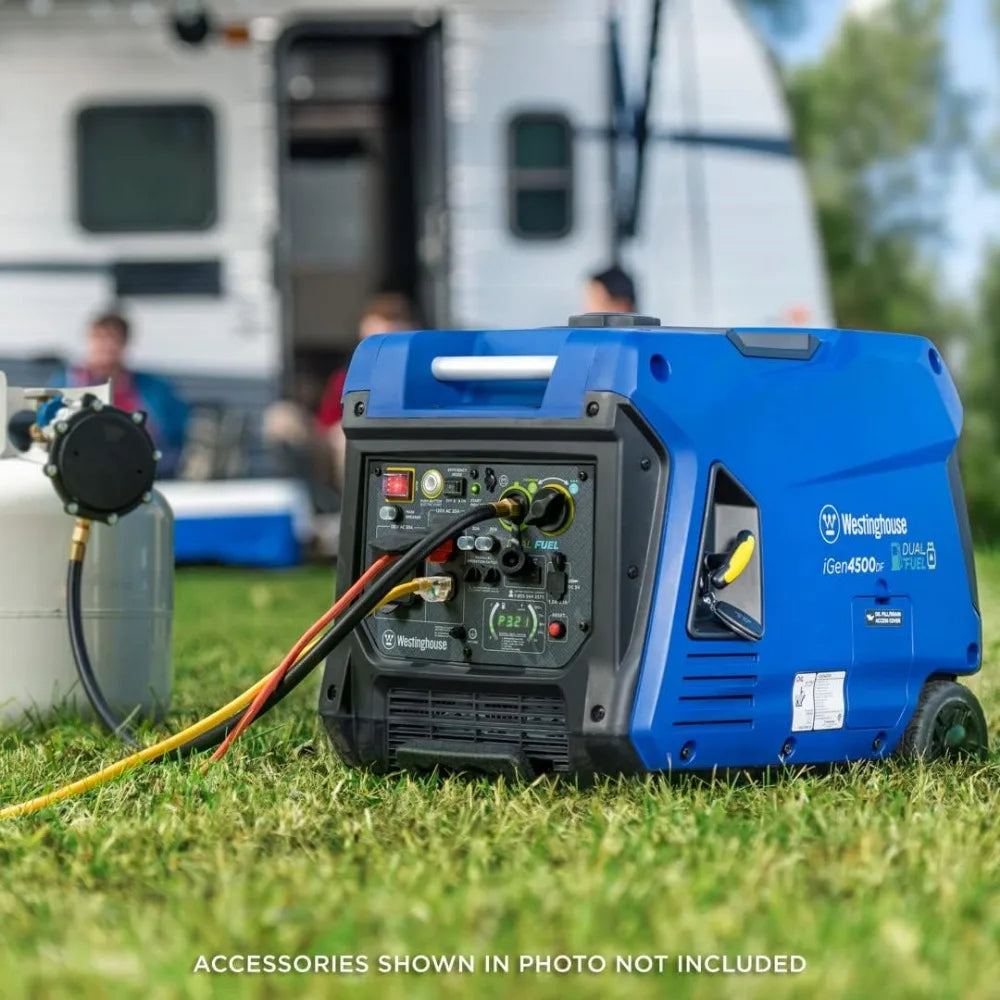 4500 Peak Watt Super Quiet Dual Fuel Portable Inverter Generator, Remote Electric Start