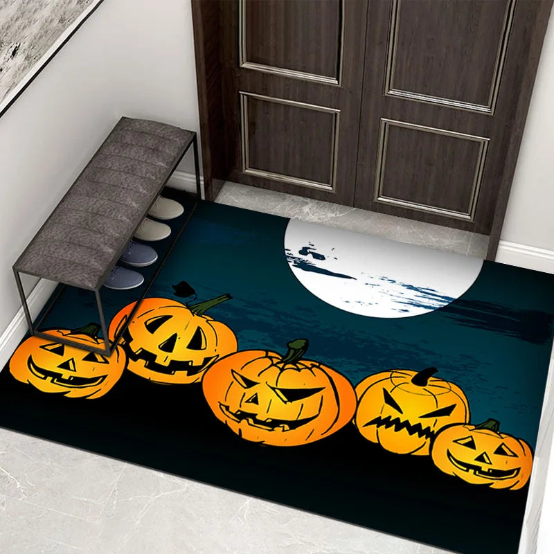 3D Horror Party Festival Decorations Halloween Mats Sewer Clown Carpet Illusion Rugs Door Living Room Floor Mat Kitchen Soft Mat