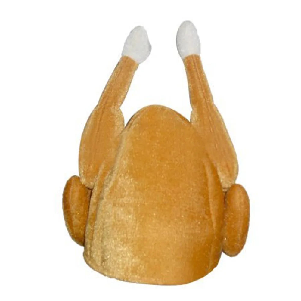 Turkey Thanksgiving Hat Novelty Cooked Chicken Bird Secret Santa Fancy Dress Funny Adults Hat Festival Costume Caps New Arrivals