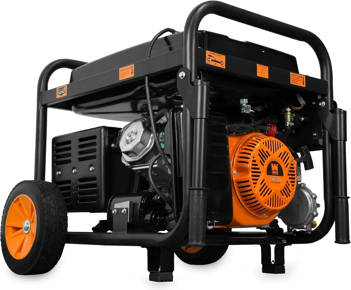 11,000-Watt 120V/240V Dual Fuel Portable Generator with Wheel Kit and Electric Start - CARB Compliant Black