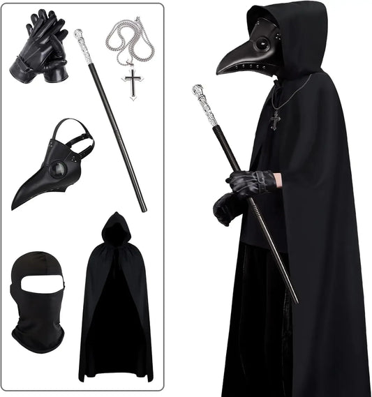 Halloween Plague Doctor Mask Steampunk Horror Scary Halloween Plague Doctor Mask Costume Props for Party Prom Gifts