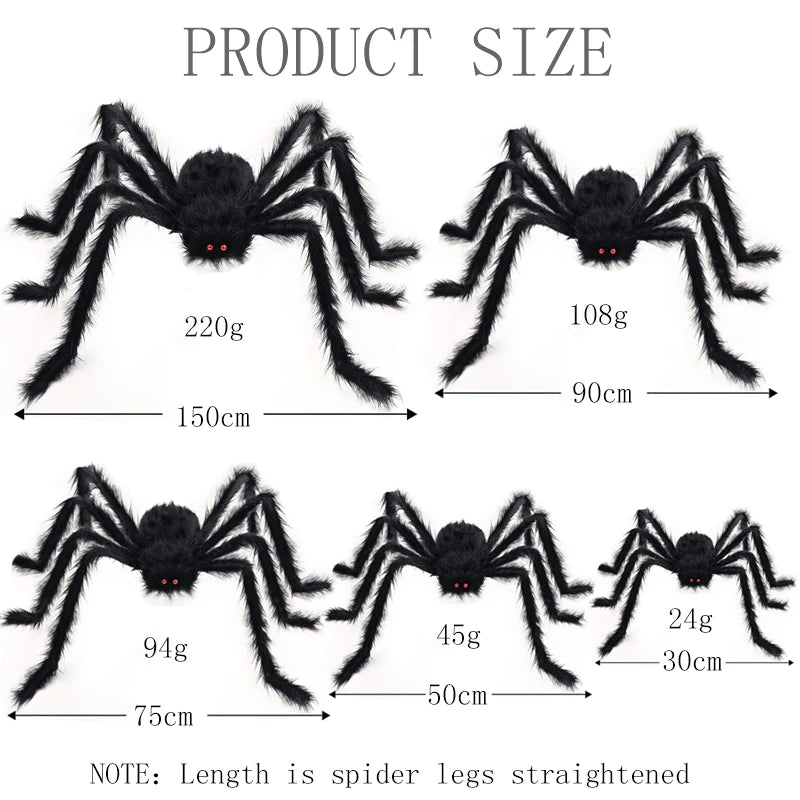 Halloween Spider Decor Party Decoration Realistic Super Plush Spider Scary Indoor Home Scream Outdoor Garden Yard Decor Supplies