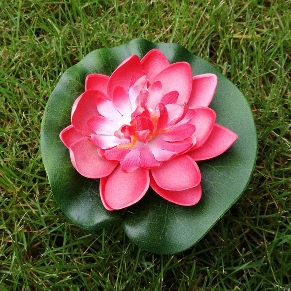 5Pcs Simulation Flower DIY Decor Lilly Pads Water Lilies for Ponds Diwali Decorations Simulation Plant Artificial Water Lily