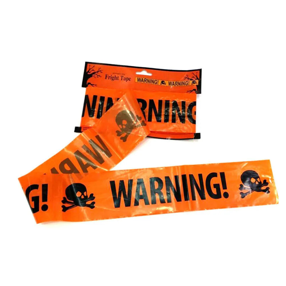 Halloween Party Decoration Warning Tape Scary Caution Tape Roll Hazard Warning Tape Indoor Outdoor Spooky DIY Prop Decorations