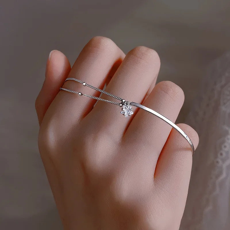 2024 New 925 sterling silver Beautiful stars Bracelets for women korean fashion designer party Wedding Jewelry Holiday gifts