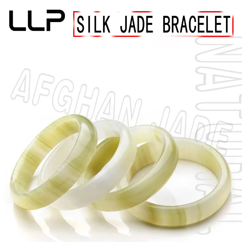 A-Grade Natural Afghanistan Silk Jade Bangle Simple Personalized Exquisite Best Selling Fashion Luxury Jewelry