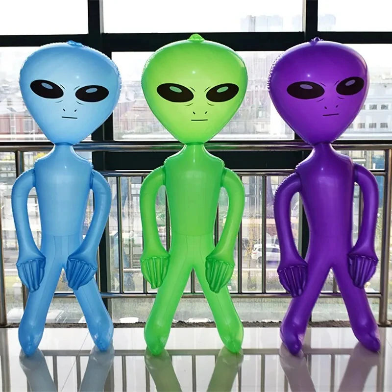 90cm Inflatable Alien Doll Toys Bar Party Halloween Decoration Balloon Alien Theme Outdoor Christmas Birthday Gift Toys for Kids