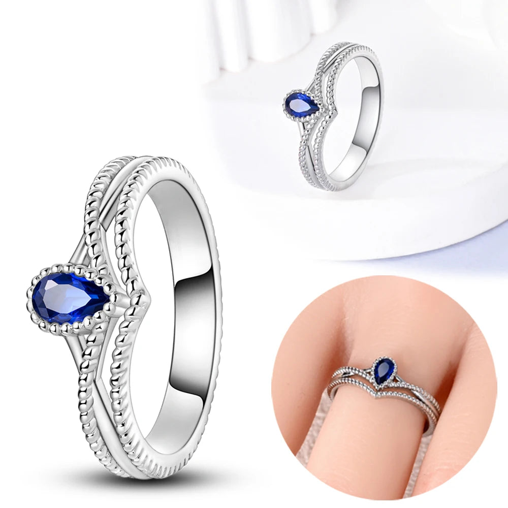 New 925 Sterling Silver Rings Stackable Infinite Heart Daisy Flower for Women Original Silver 925 Wedding Ring Jewelry Gift