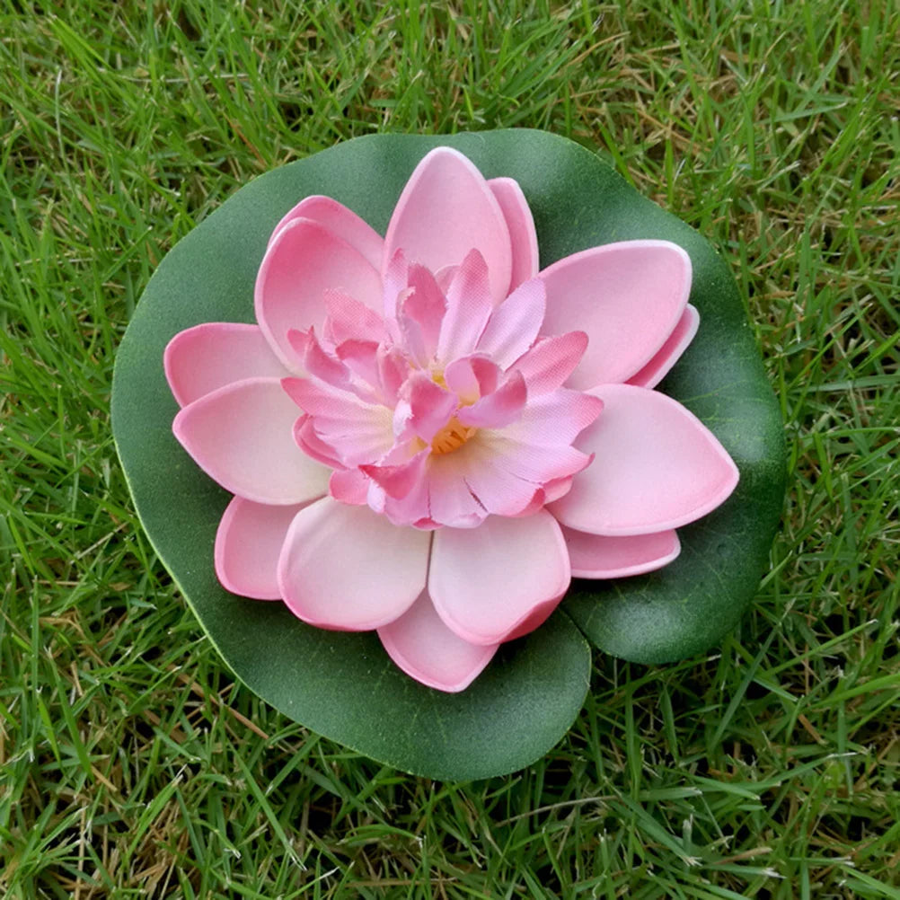 5Pcs Simulation Flower DIY Decor Lilly Pads Water Lilies for Ponds Diwali Decorations Simulation Plant Artificial Water Lily